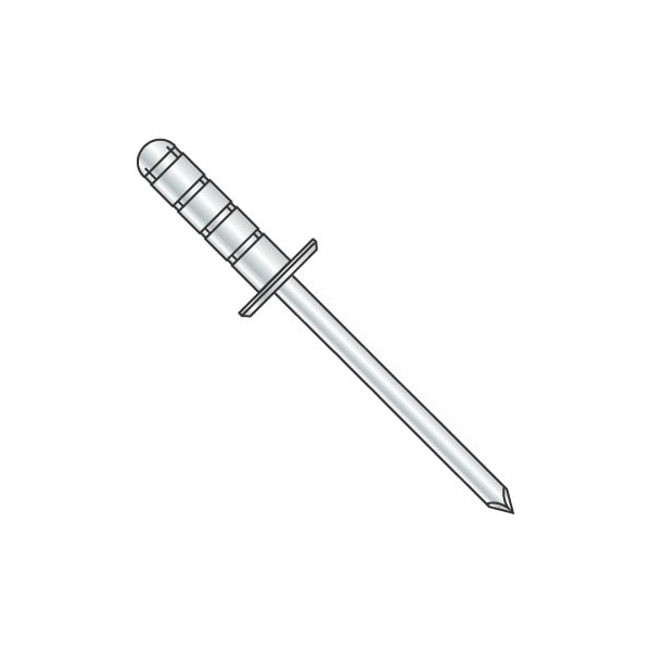 Newport Fasteners Large Flange Multi-Grip Rivets, Dome Head Head, 3/16" Dia., Steel Body, 3000 PK 220165 - main